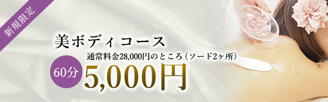 美ボディコース 60分5,000円